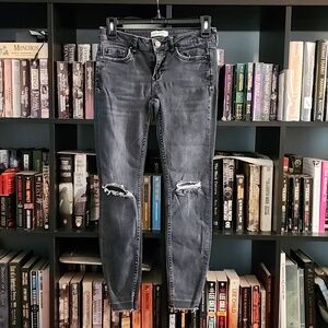 Zara Premium Denim Collection Jeans Distressed, 5 Pocket
